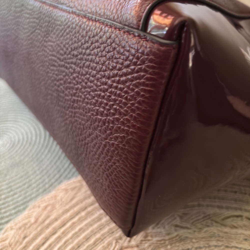 COACH Burgundy Ava Chain Tote with Gold Hardware EUC - Picture 11 of 15
